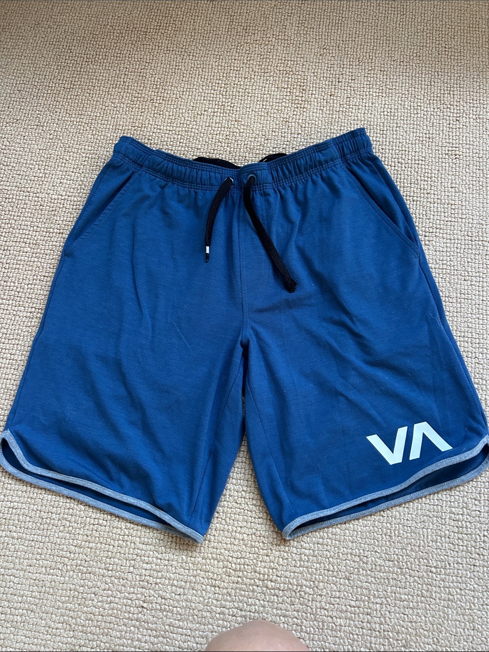 RVCA Royal Blue Athletic Drawstring Shorts with VA Logo